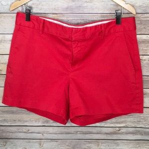 Banana Republic Red Flat Front Chino Shorts